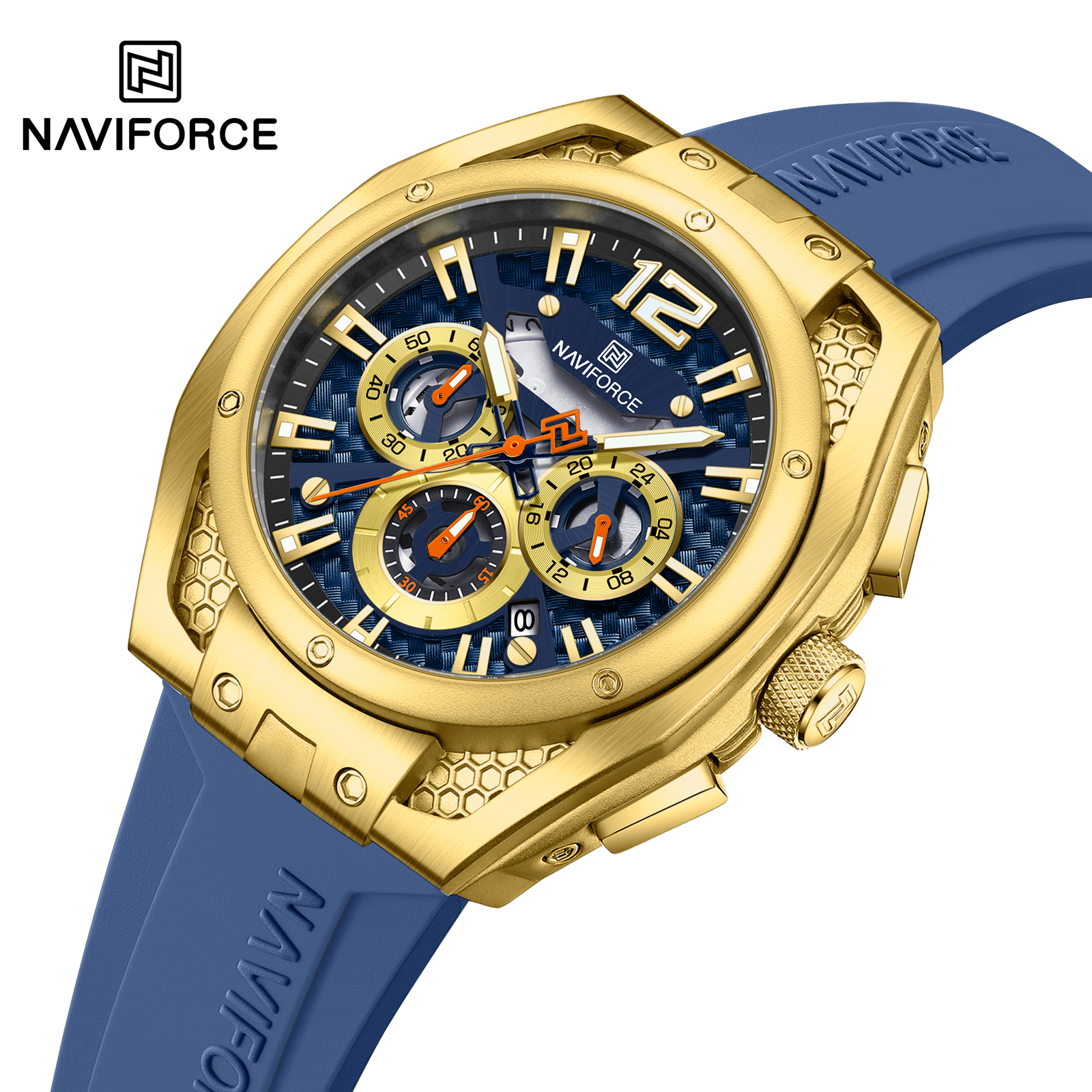 Ρολόι NAVIFORCE MA-38613 - Μπλε / Χρυσό