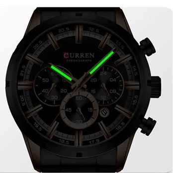 Ρολόι CURREN LU-6224 - Μαύρο
