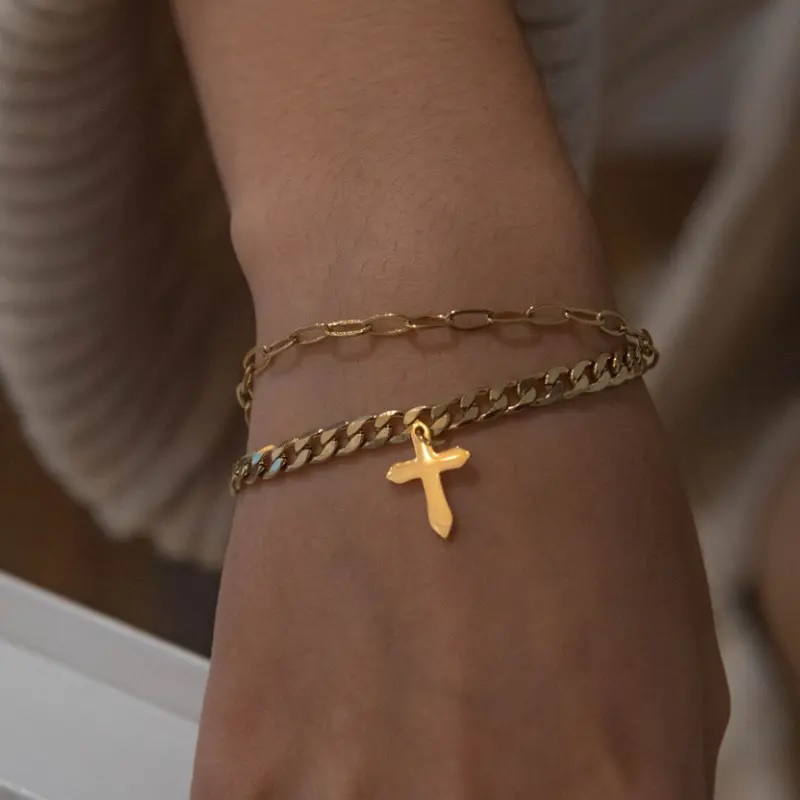 Βραχιόλι Gold Cross - Χρυσό