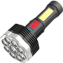 Φακός LED PowerBeam με USB φόρτιση - Μαύρος