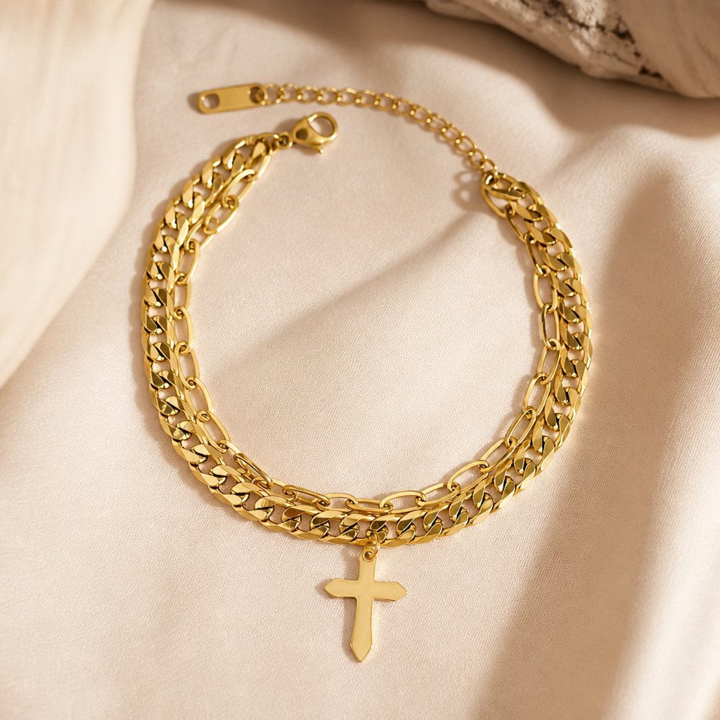 Βραχιόλι Gold Cross - Χρυσό