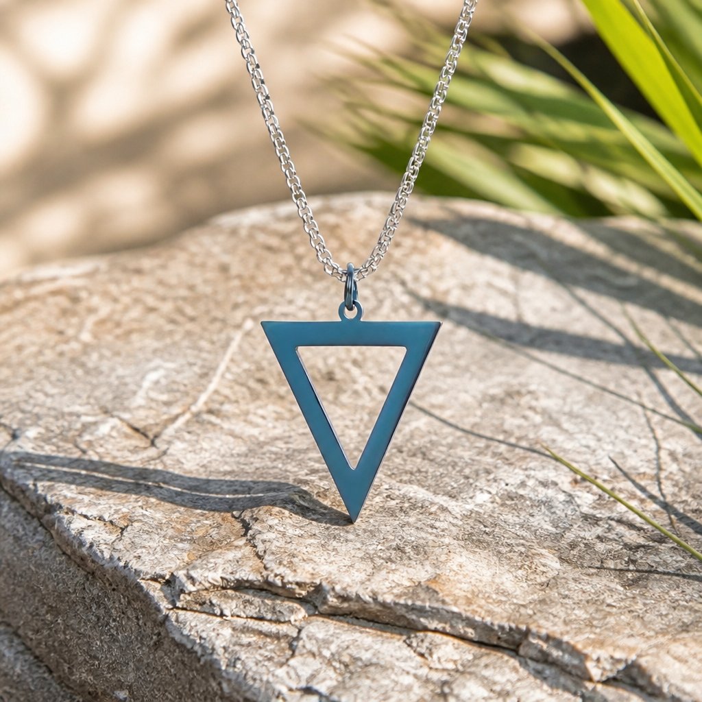 Κολιέ Simple Triangle - Μπλε