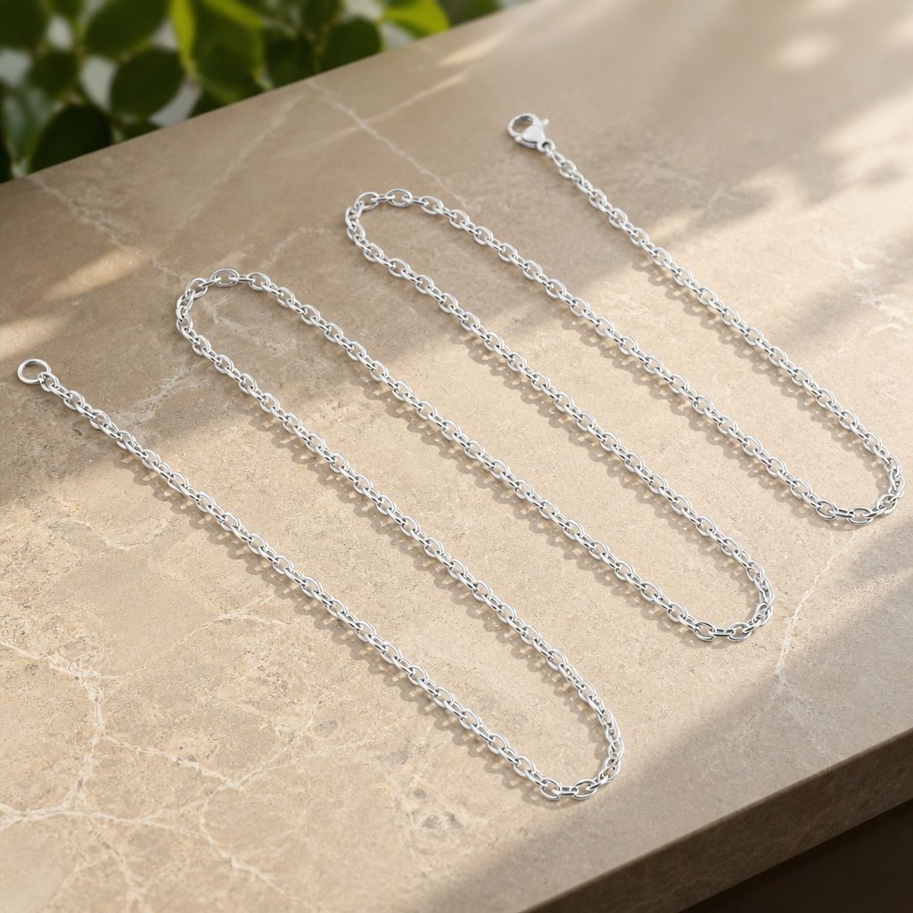 Αλυσίδα TA-34567 - Ασημένια / 70cm / 2mm