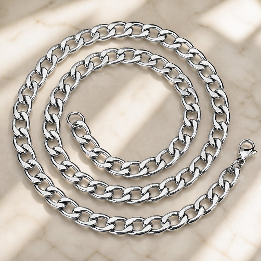 Αλυσίδα DE-34657 - Ασημένια / 60cm / 7mm
